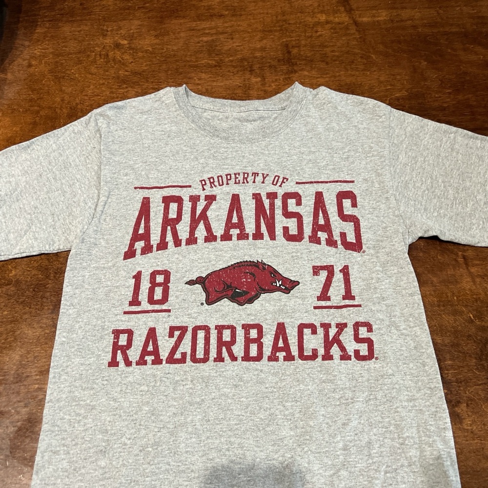 Russell Athletic Arkansas Razorbacks Gray Tee